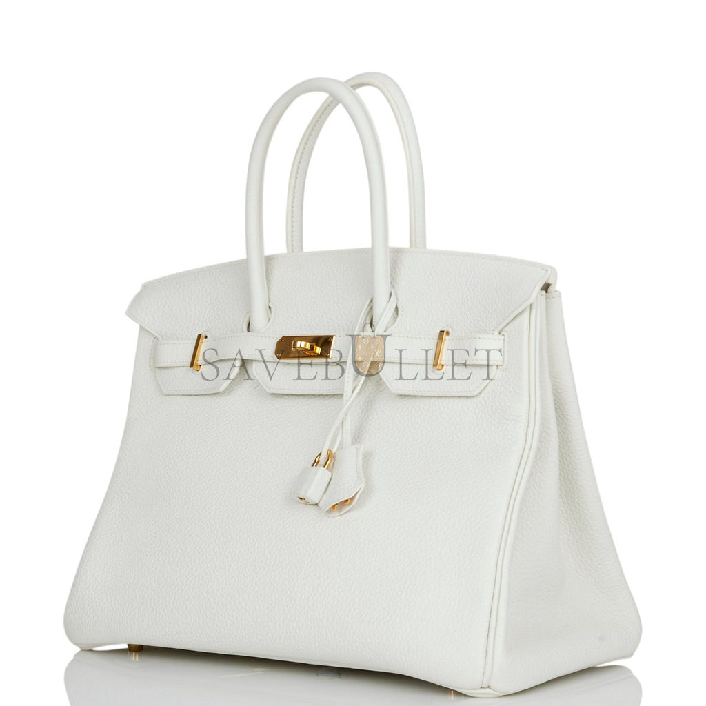 H**mes birkin 35 white clemence gold hardware (35cm)