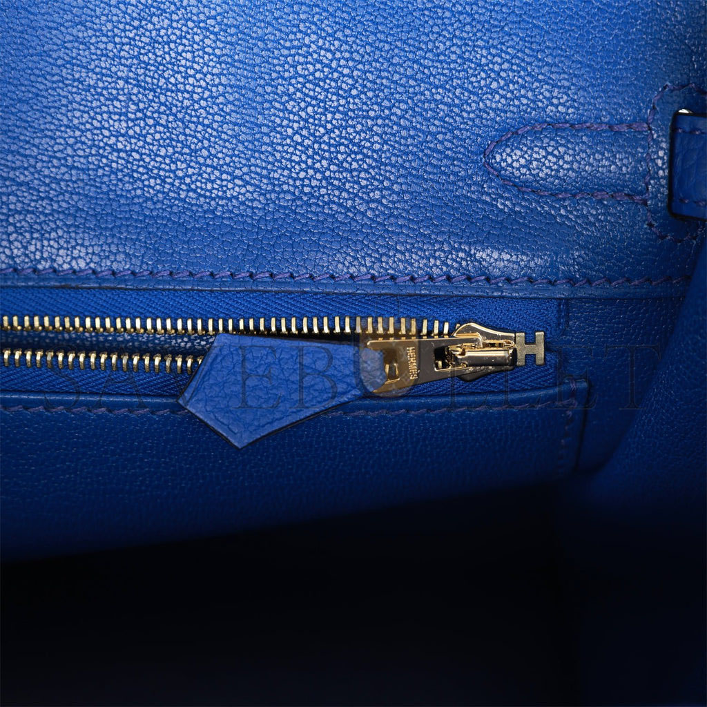 H**mes birkin 25 bleu royal togo gold hardware handmade (25cm)