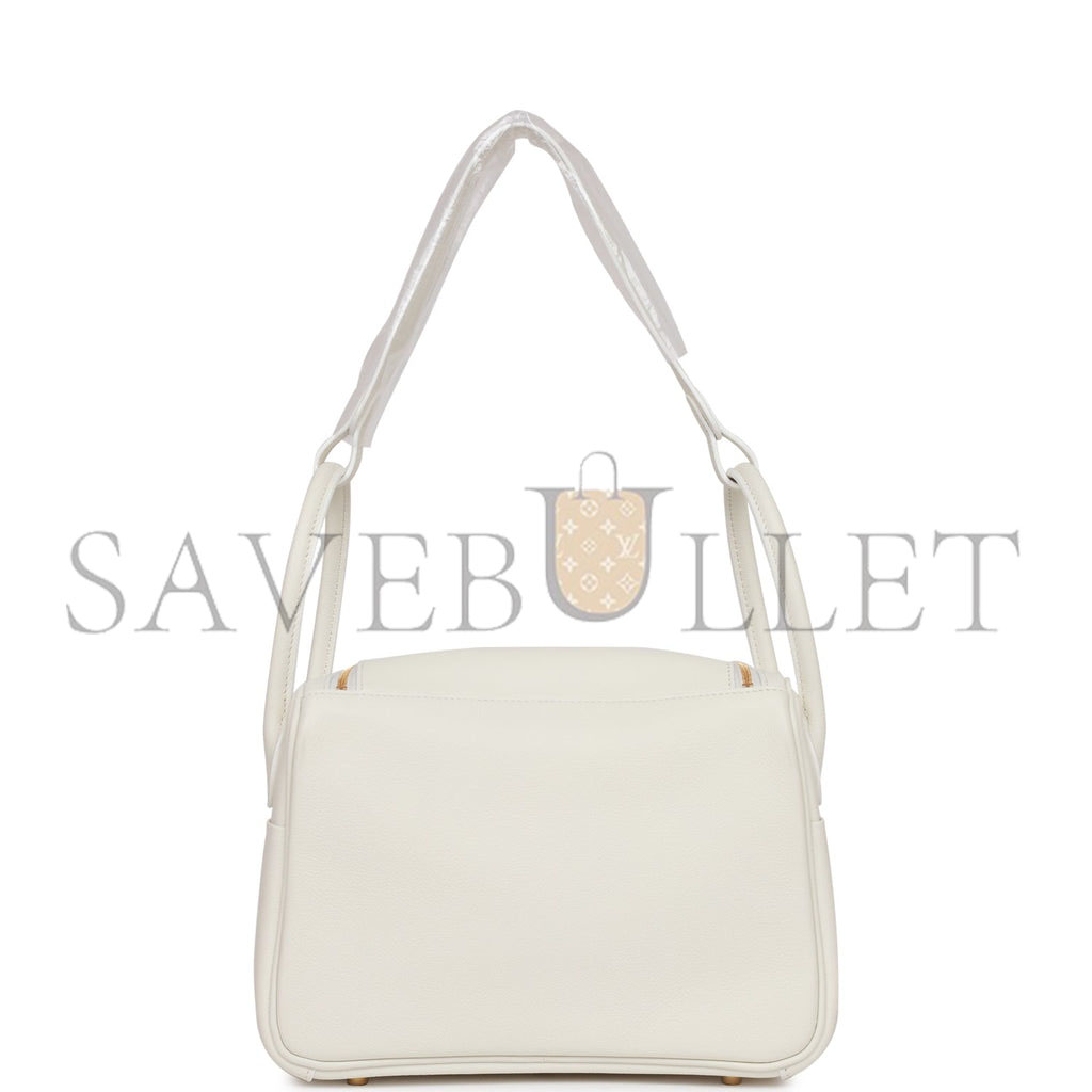 H**mes lindy 26 white evercolor gold hardware (26*18*12cm)