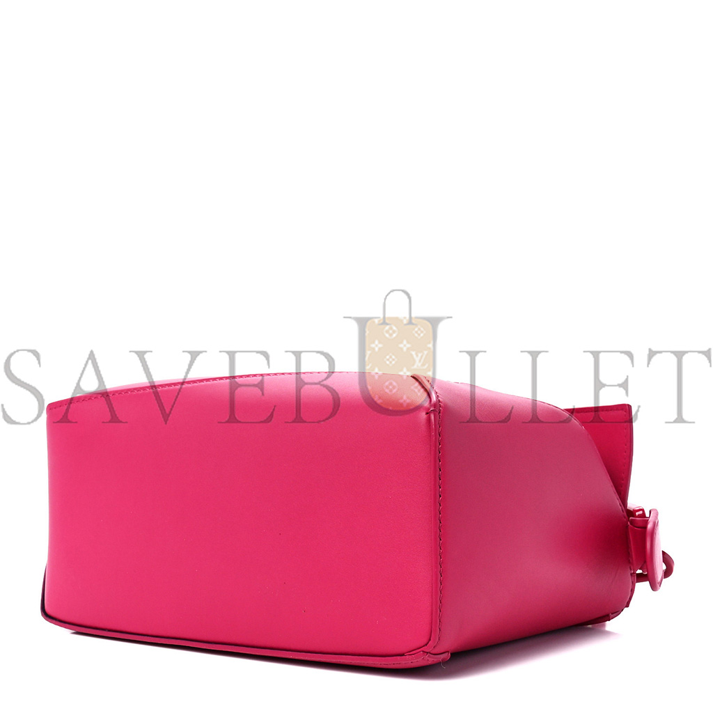 l*ew* satin calfskin monochrome small puzzle edge bag ruby red glaze (24*16.5*10.5cm)
