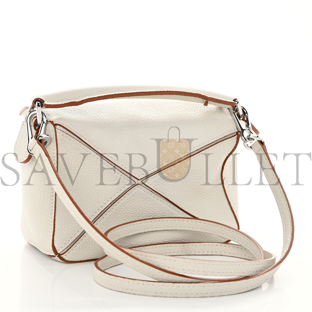 l*ew* calfskin mini puzzle bag soft white (18*12.5*8cm)