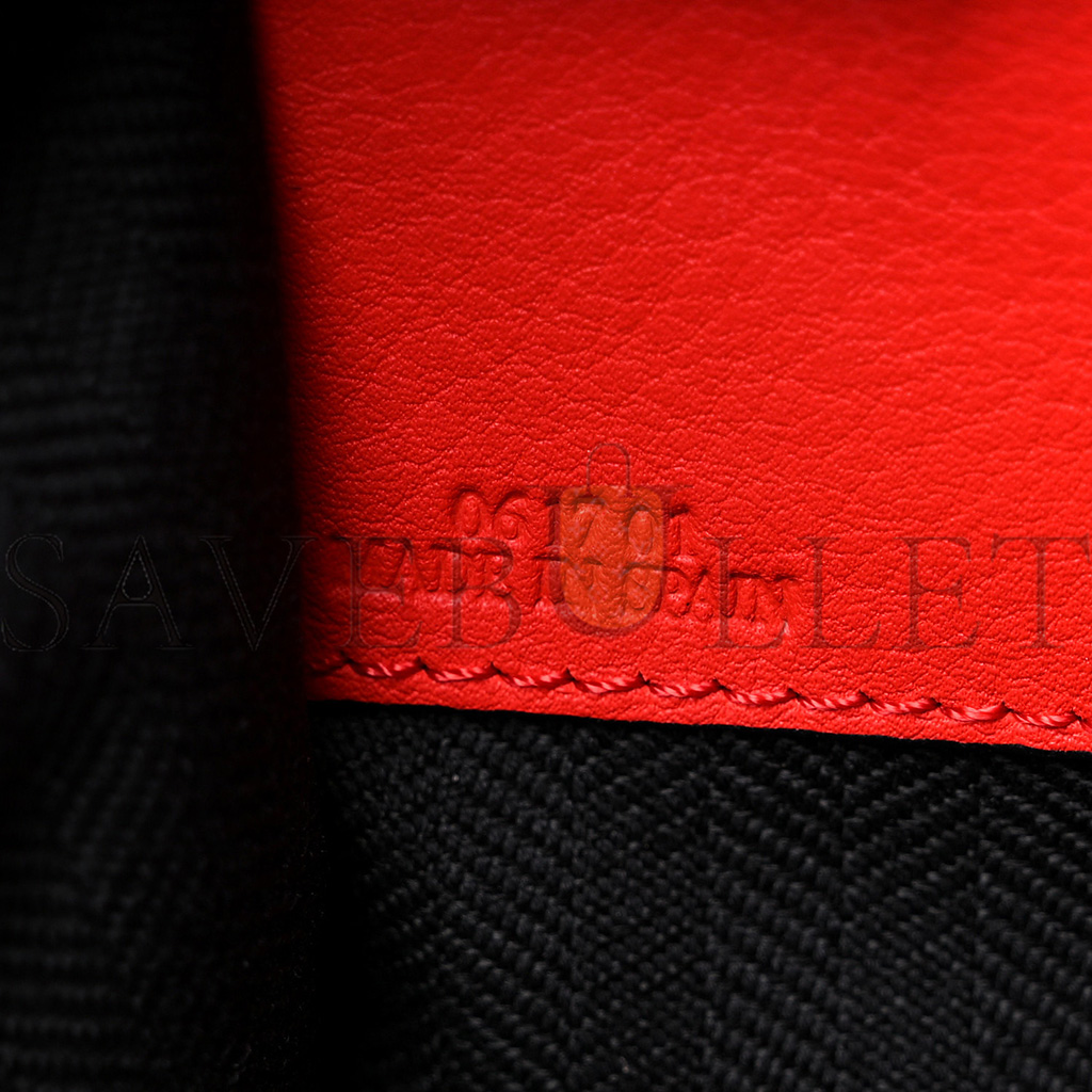 l*ew* calfskin small hammock shoulder bag scarlet red (30*25*13.5cm)