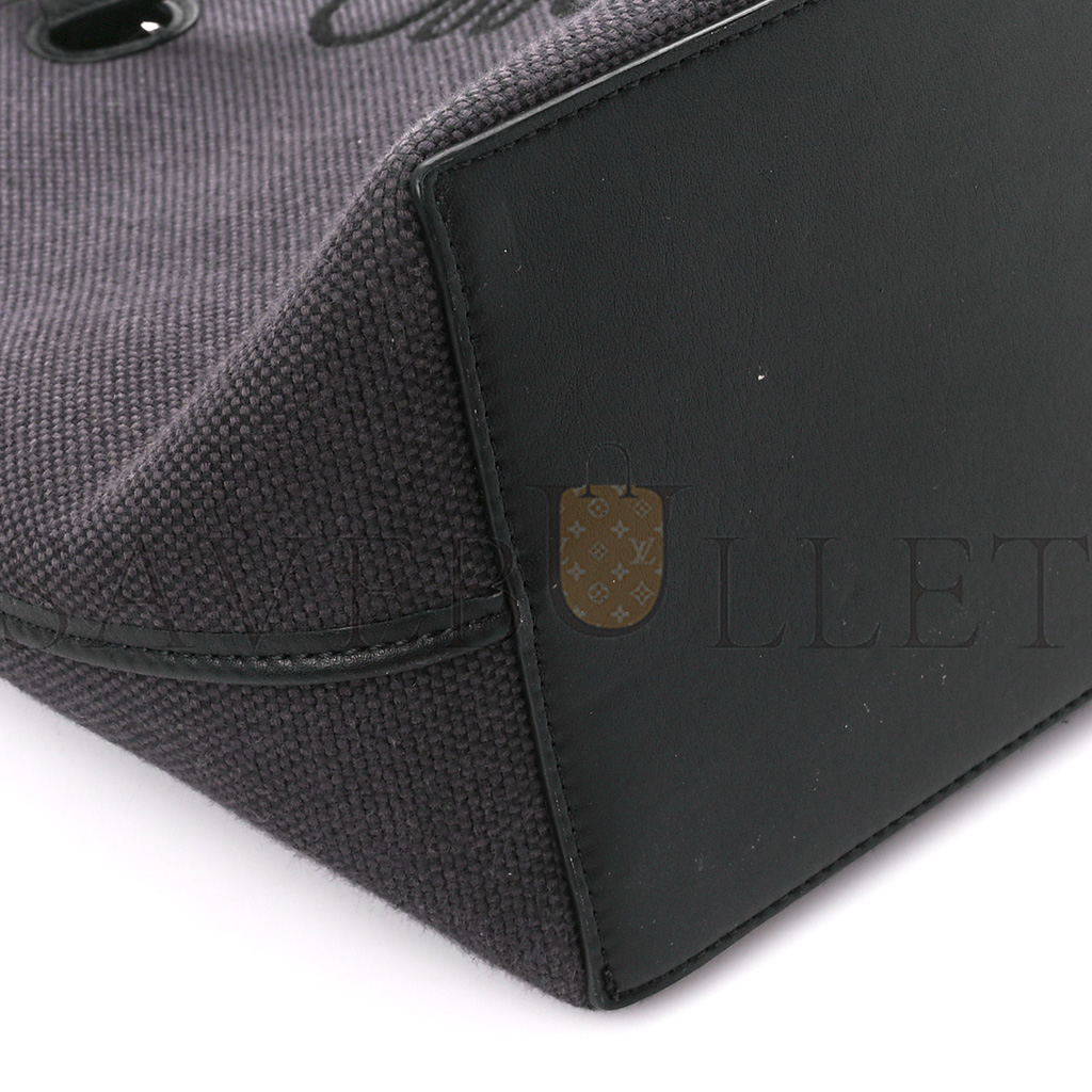 l*ew* canvas calfskin medium anagram tote anthracite (32*30*17cm)