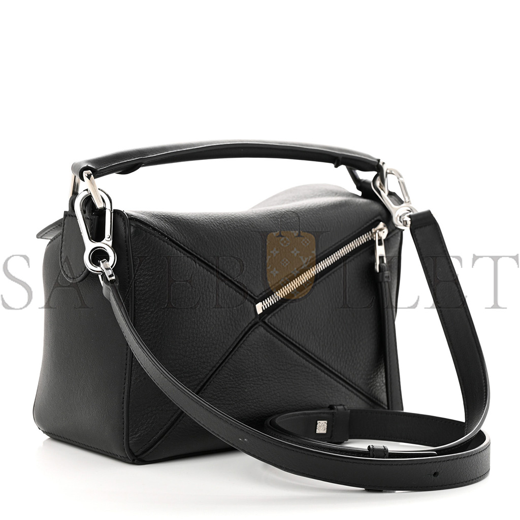 l*ew* calfskin small puzzle bag black (24*16.5*10.5cm)