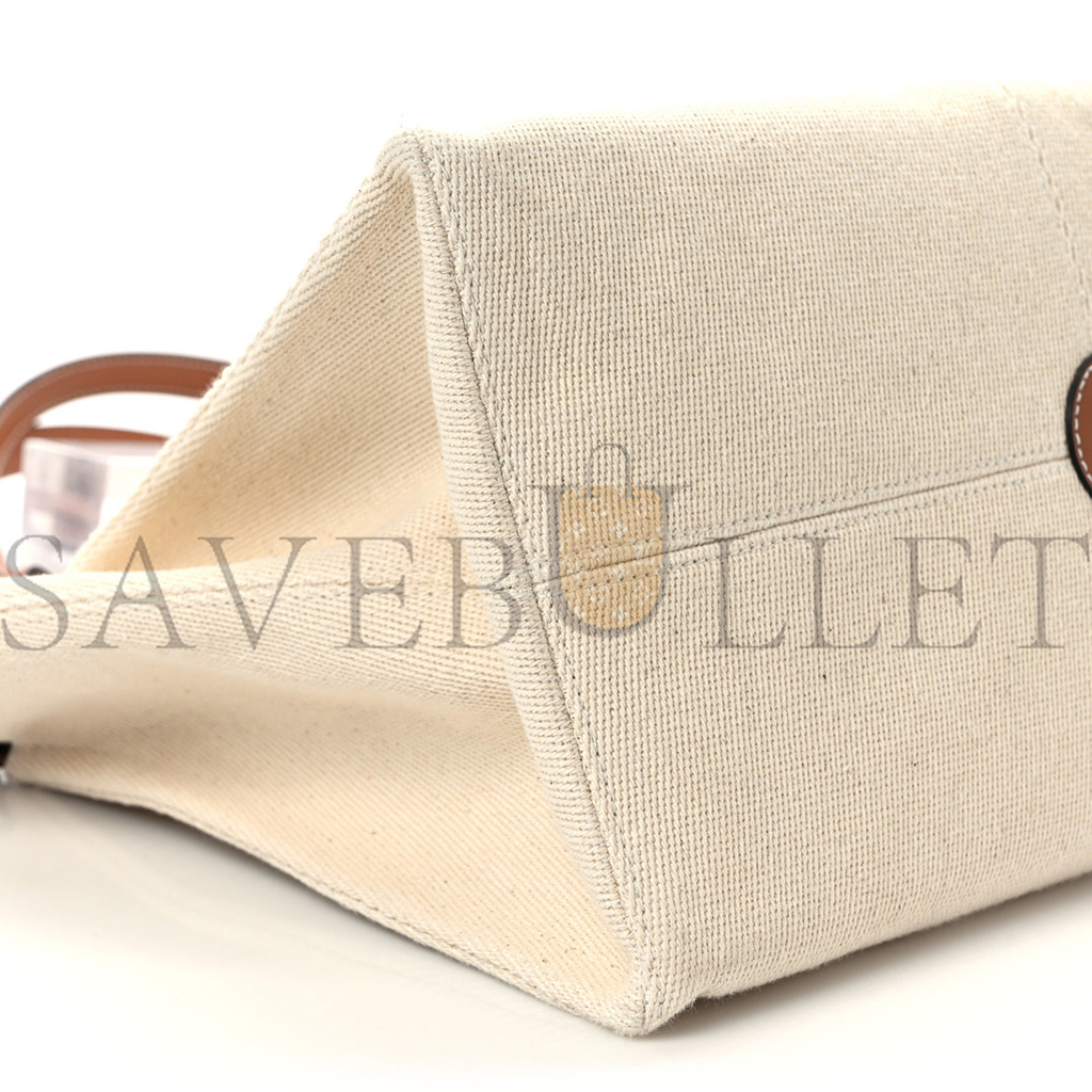 l*ew* canvas calfskin small cushion tote beige (32*23*15cm)