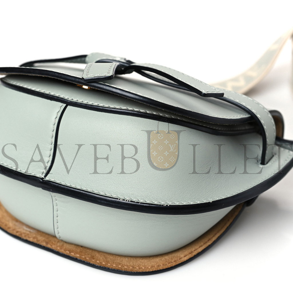 l*ew* calfskin mini gate dual bag ash grey (24*18*11cm)