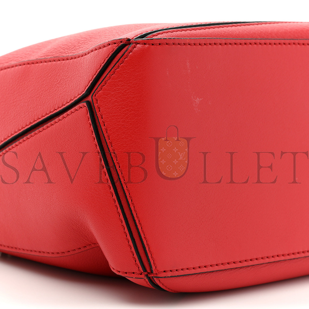 l*ew* calfskin small puzzle bag scarlet (24*16.5*10.5cm)