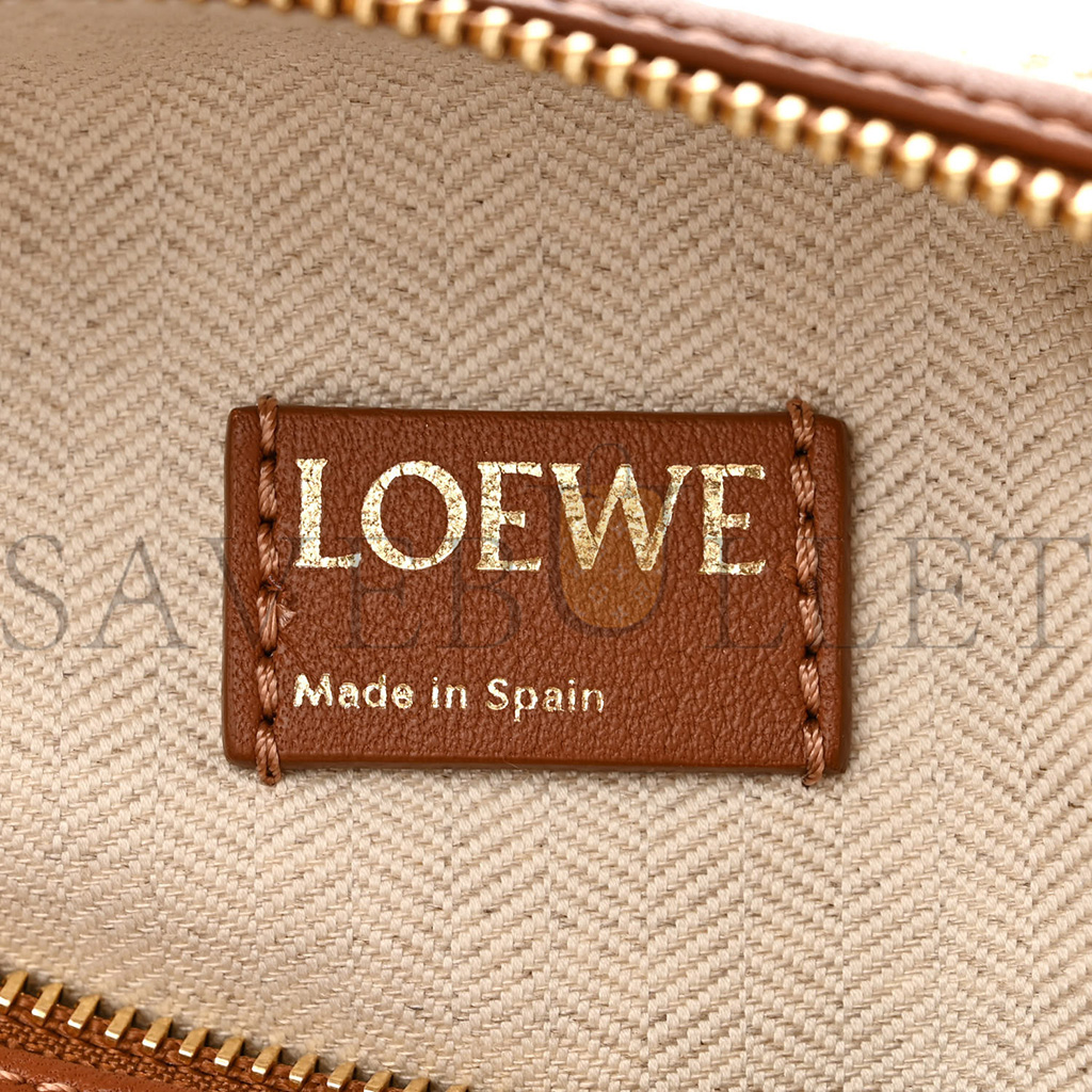 l*ew* jacquard anagram calfskin small cubi bag tan pecan (20*16*12cm)