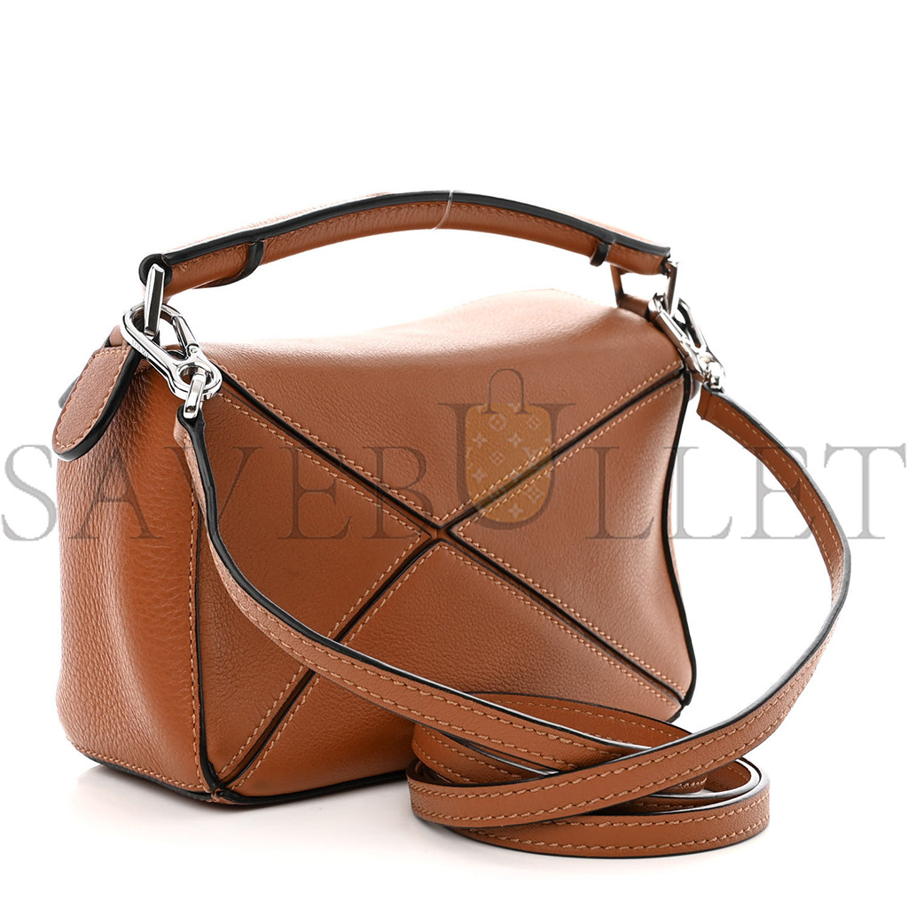 l*ew* calfskin mini puzzle bag tan (18*12.5*8cm)