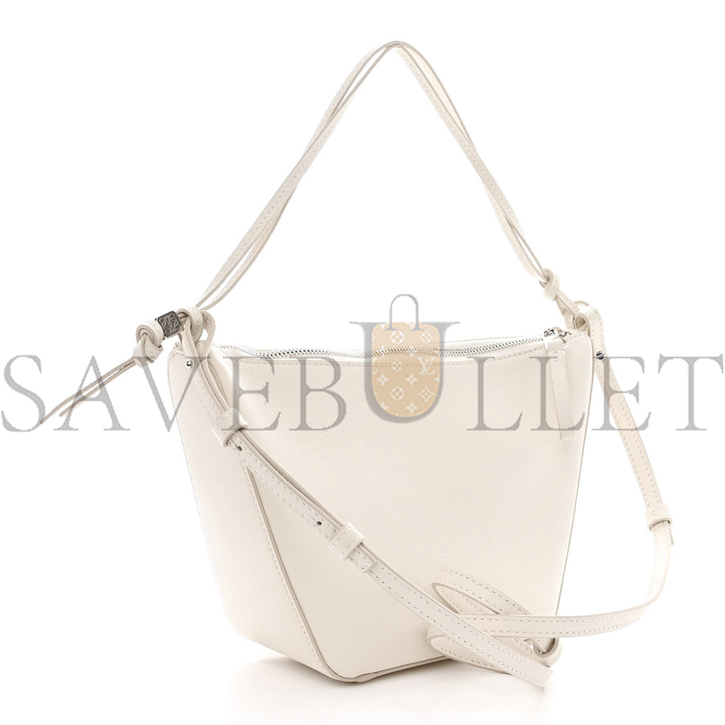 l*ew* calfskin mini hammock hobo soft white (17*17*10cm)