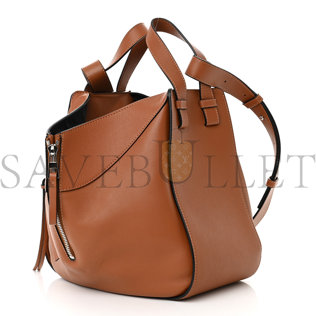 L0ew* calfskin small hammock shoulder bag tan (30*25*13.5cm)