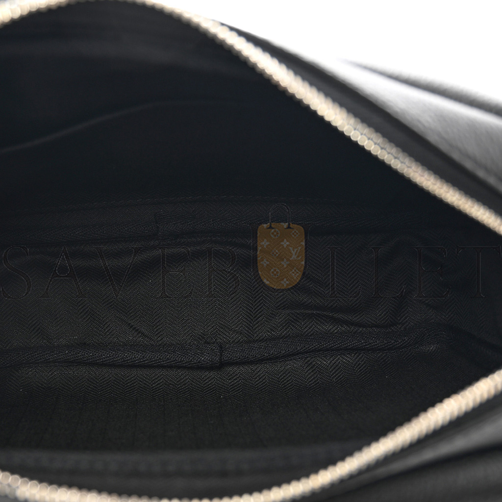 l*ew* soft grained calfskin xs military messenger bag black (23*18*9cm)