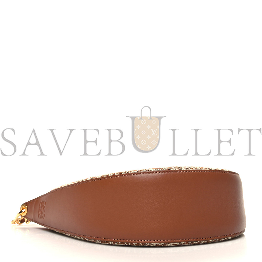 l*ew* jacquard anagram calfskin luna bag tan pecan (26*17*8cm)