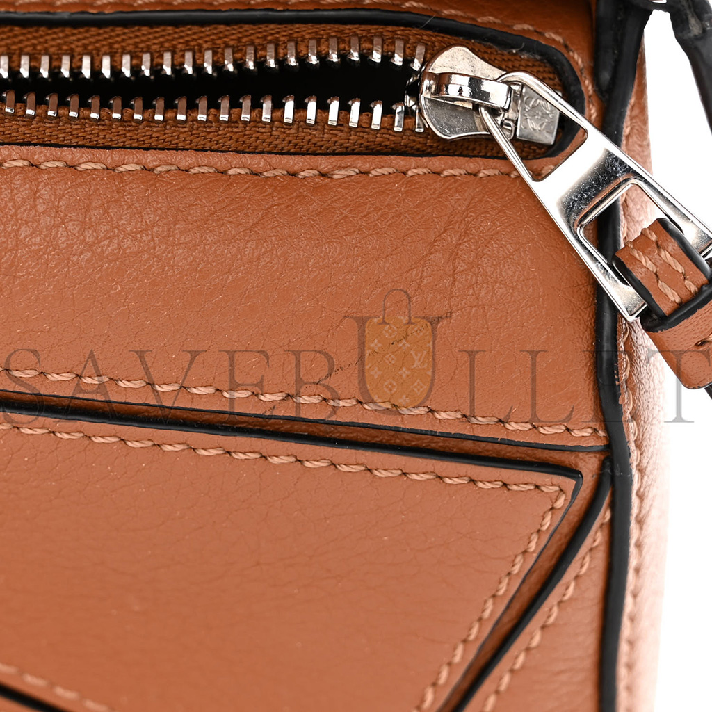 l*ew* calfskin mini puzzle bag tan (18*12.5*8cm)