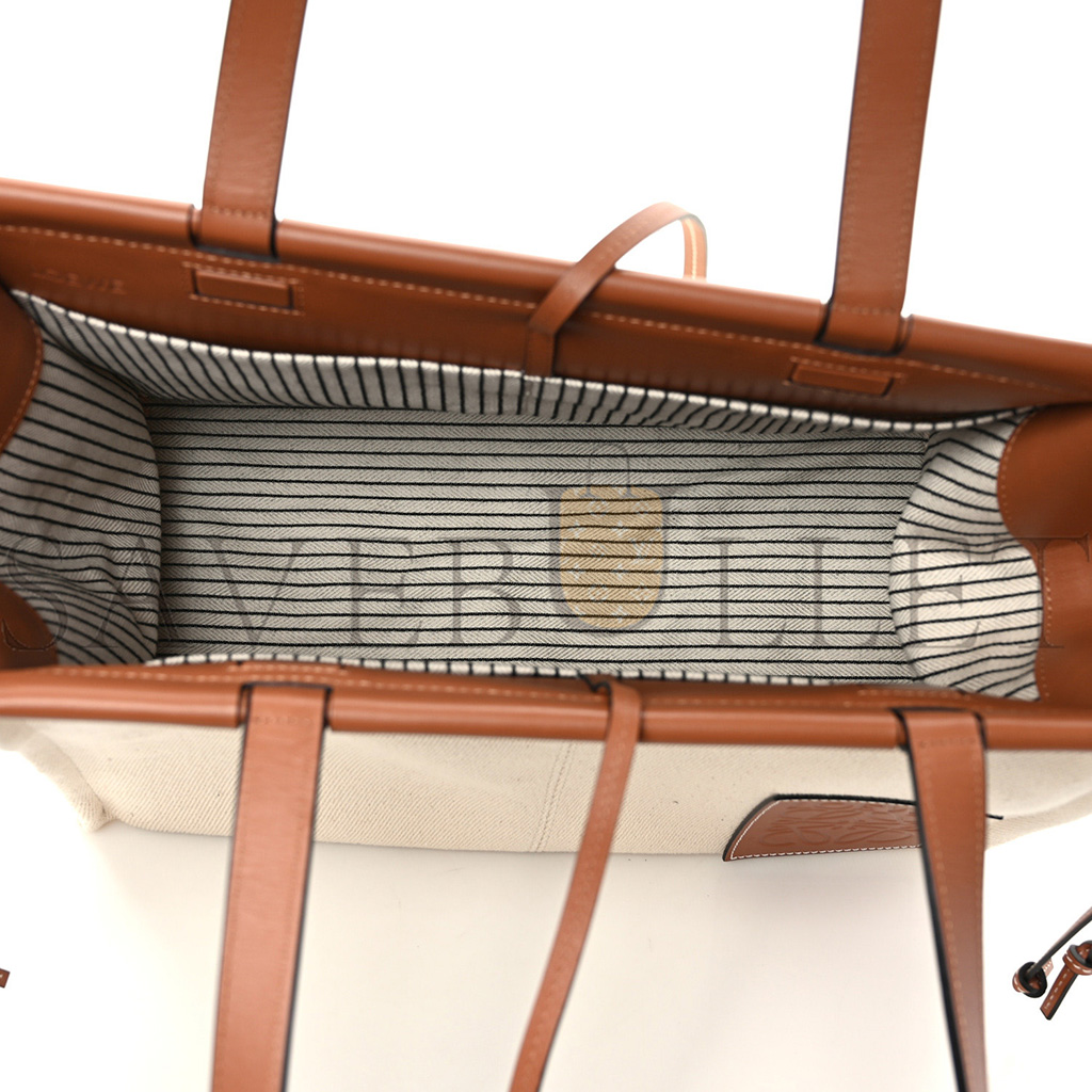 l*ew* canvas calfskin small cushion tote beige (32*23*15cm)