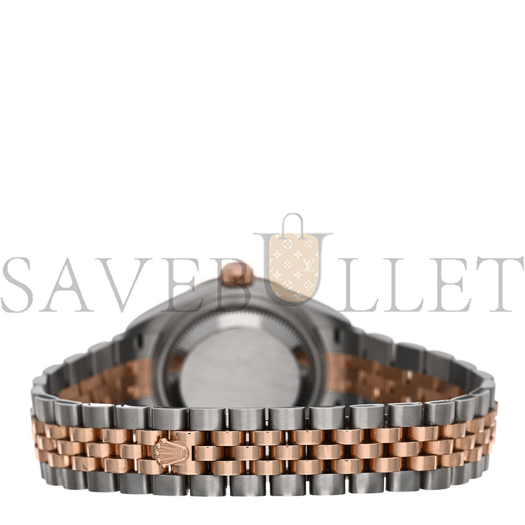 R*l*x stainless steel 18k everose gold 28mm oyster perpetual datejust watch white roman 279171