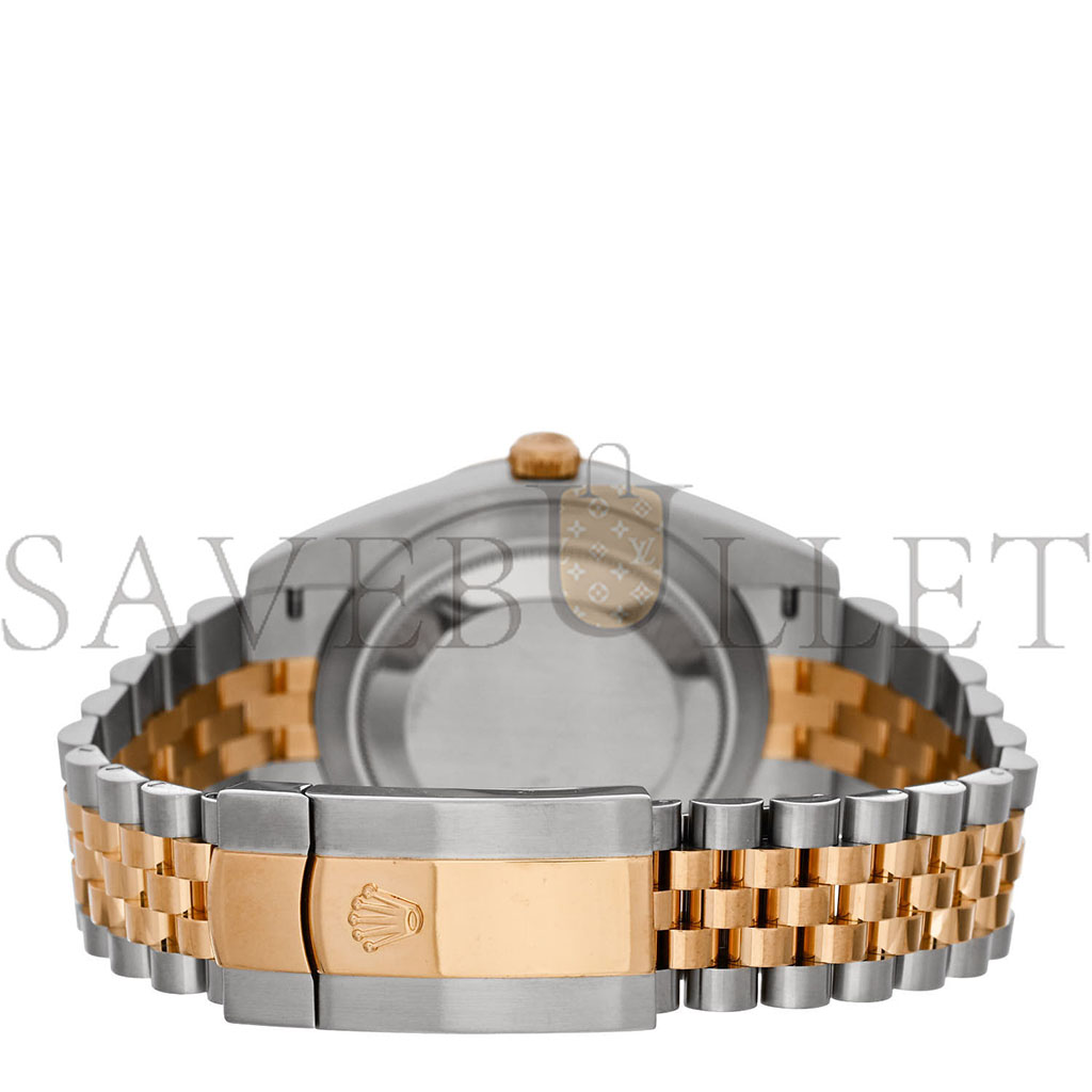 r*l*x stainless steel 18k yellow gold Di*m*nd 41mm oyster perpetual datejust watch champagne 126333