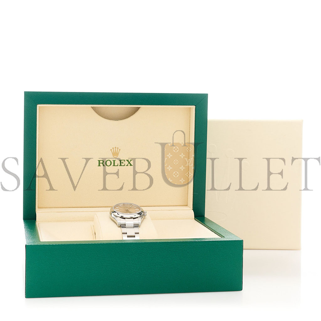 R*l*x stainless steel 31mm oyster perpetual watch pink 277200