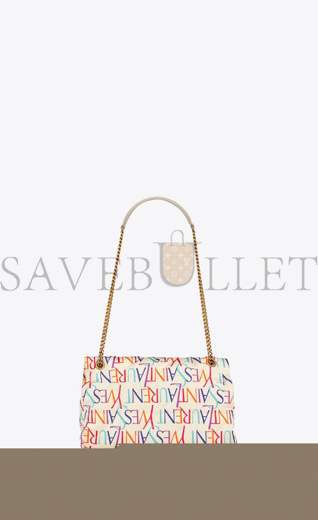 y*l jamie medium chain bag in printed yves Sa**t Lau*nt silk 515821faasj9076 (25*15*7.5cm)