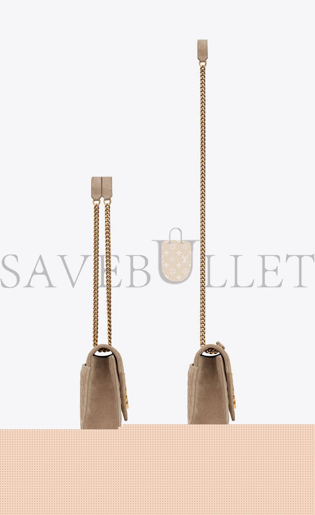 Y*L envelope medium chain bag in mix matelassé corduroy 600185aaaok2826 (24*17.5*6cm)