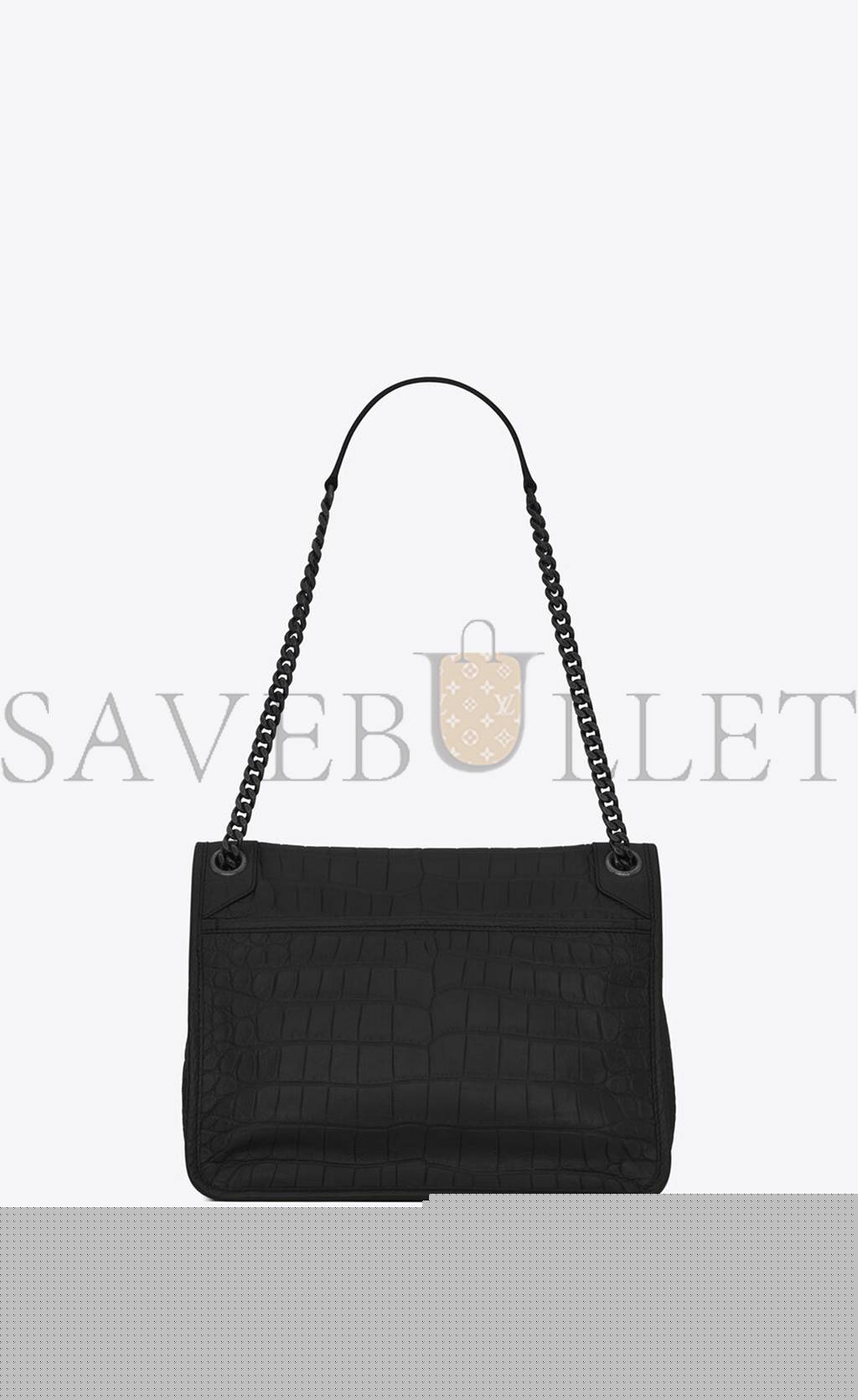 Y*L niki medium chain bag in crocodile-embossed leather 6331501k00u1000 (28*20*8.5cm)