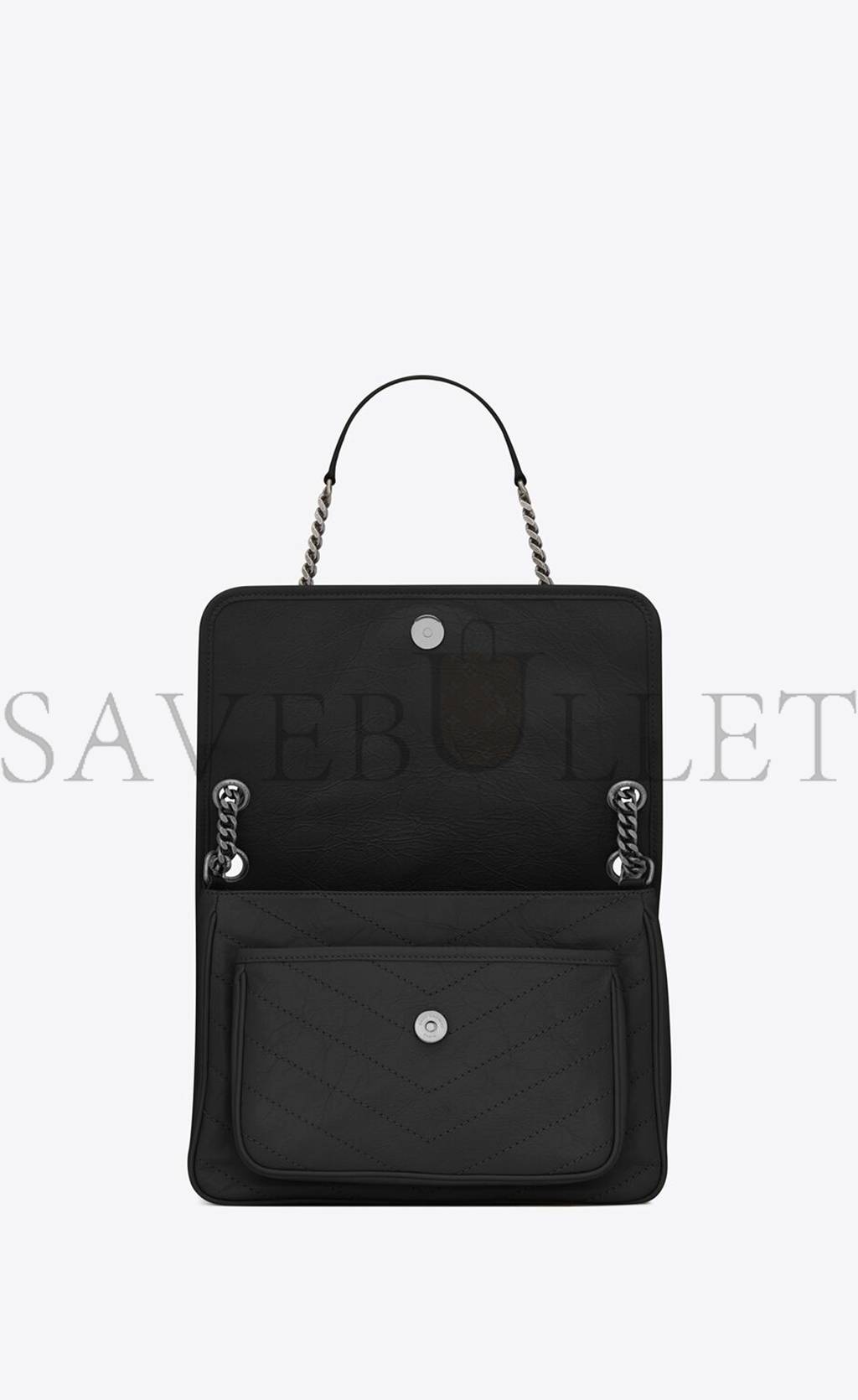 Y*L niki medium chain bag in crinkled vintage leather 6331580en041000 (28*20*8.5cm)