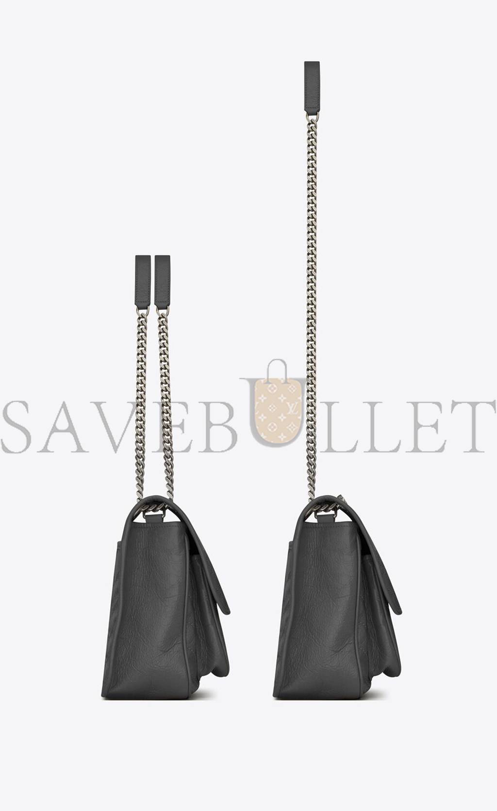 Y*L niki medium chain bag in crinkled vintage leather 6331580en041112 (28*20*8.5cm)