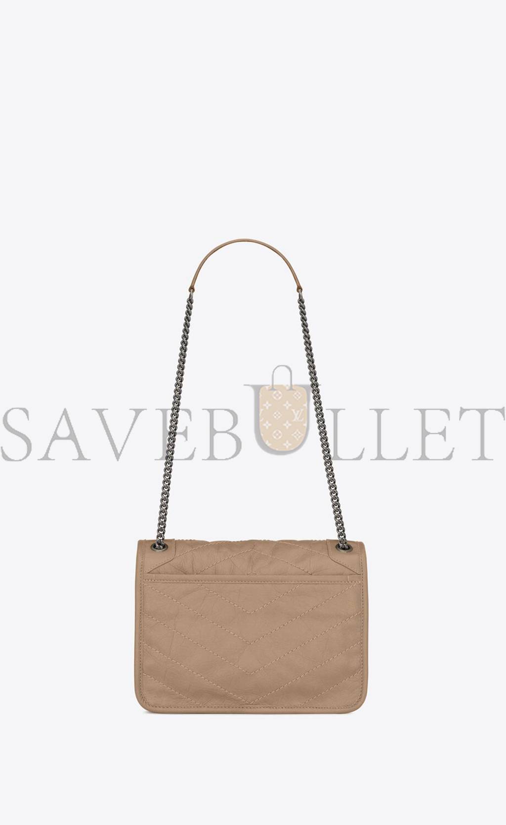 Y*L niki baby chain bag in crinkled vintage vegetable-tanned leather 6331601yg042826 (21*16*7.5cm)