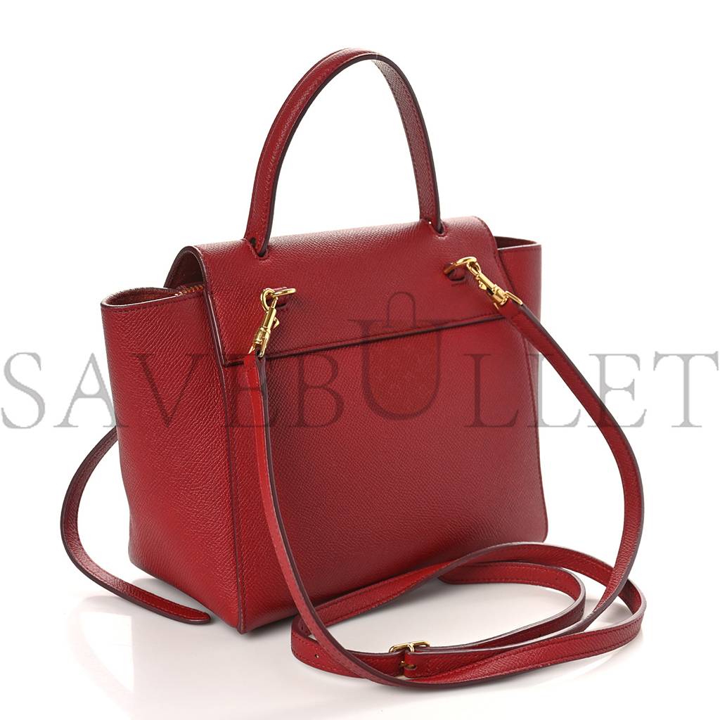 Ce**e grained calfskin nano belt bag ruby (20*19*11cm)