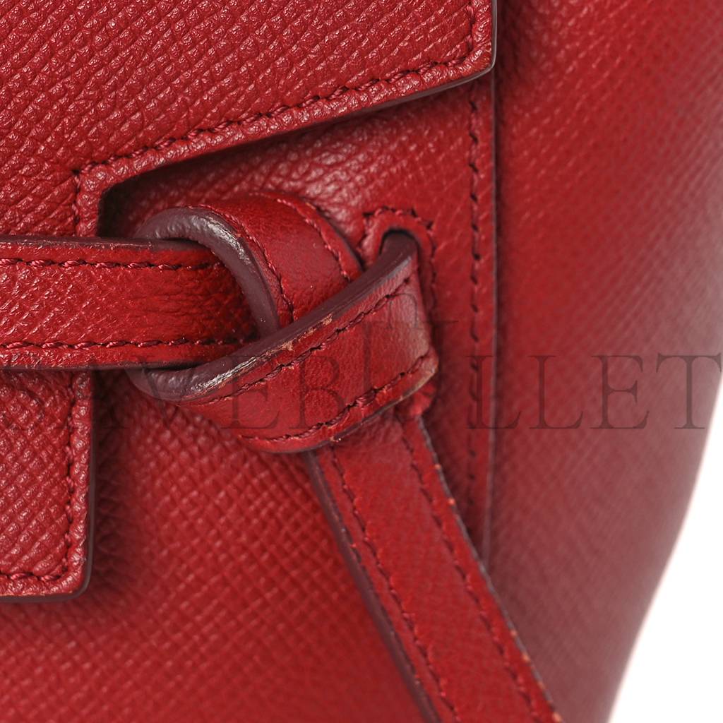 Ce**e grained calfskin nano belt bag ruby (20*19*11cm)
