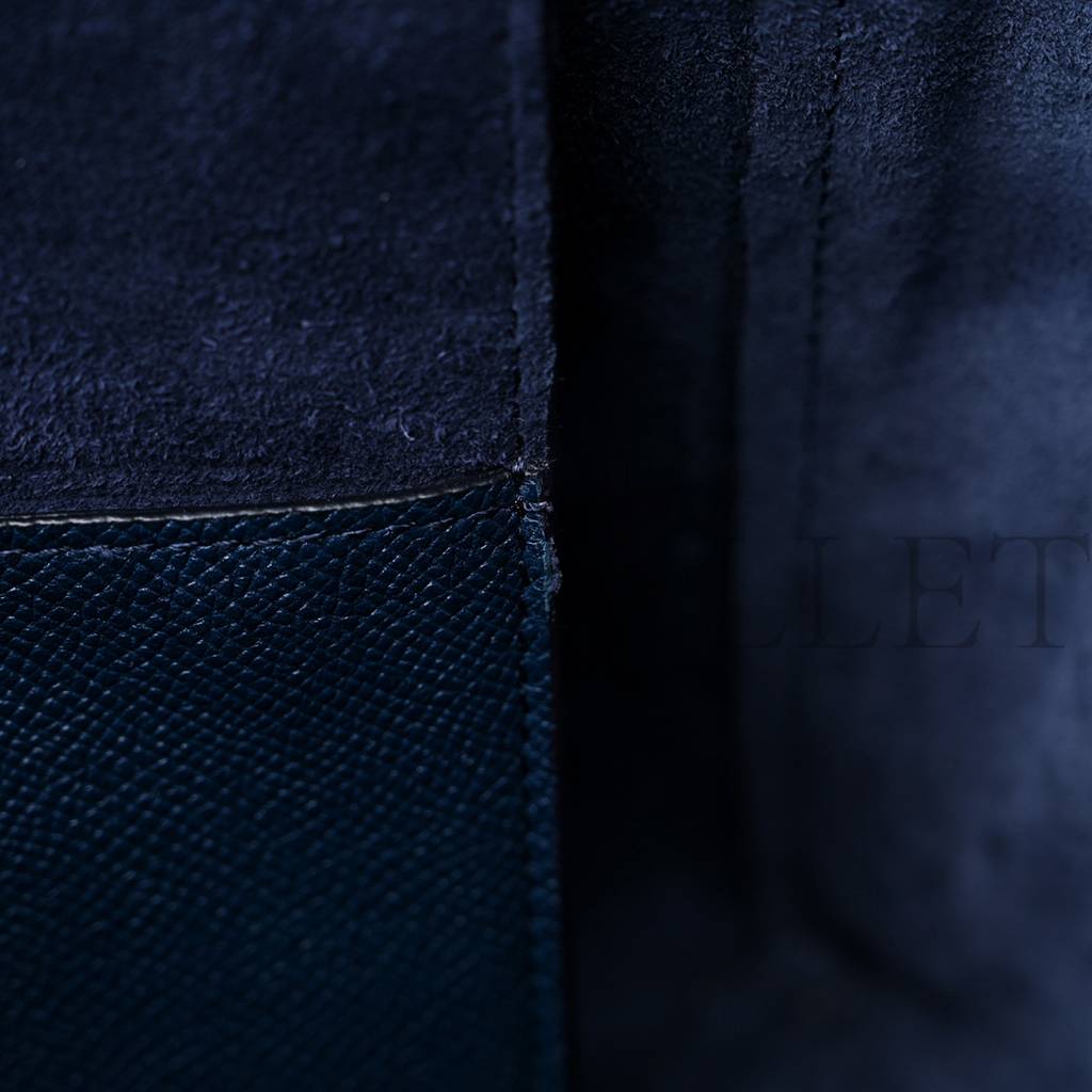 Ce**e grained calfskin mini belt bag deepsea (28*23*17cm)