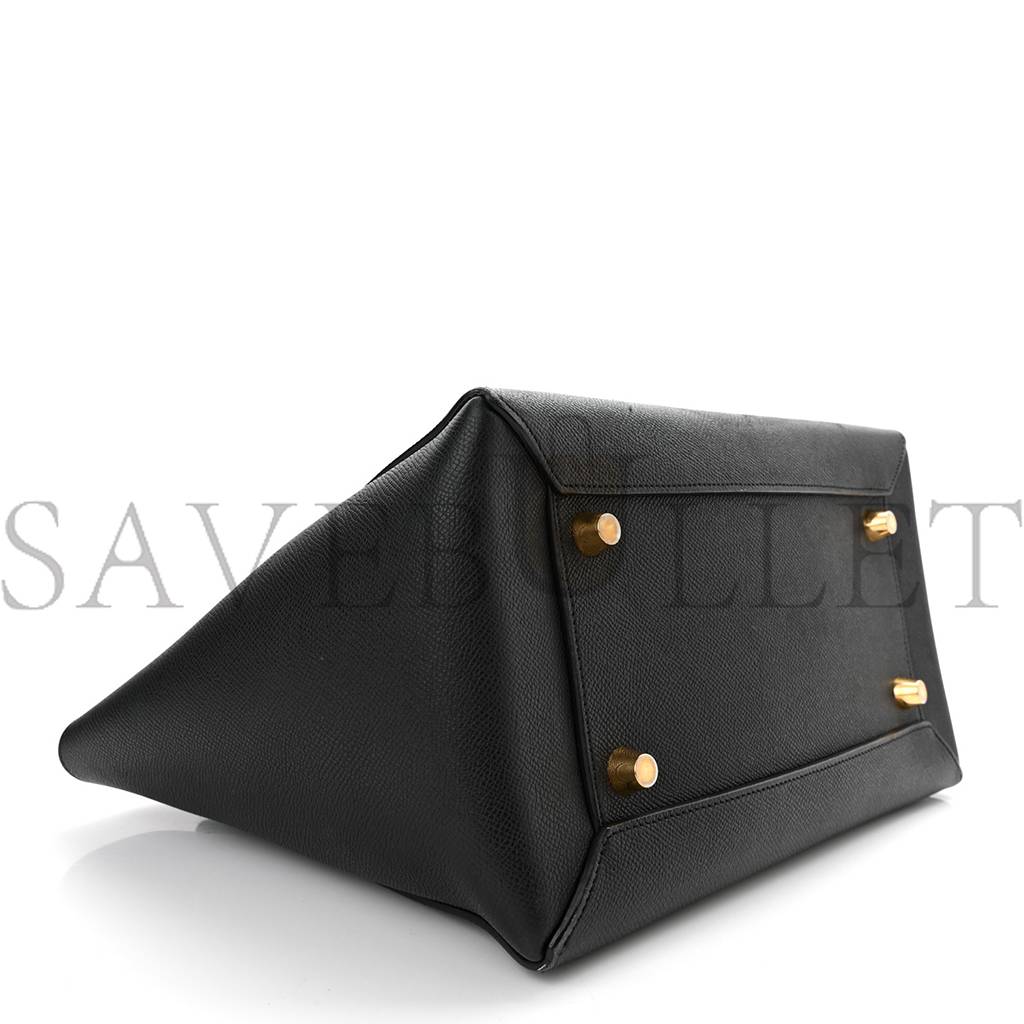 Ce**e grained calfskin mini belt bag black (28*23*17cm)