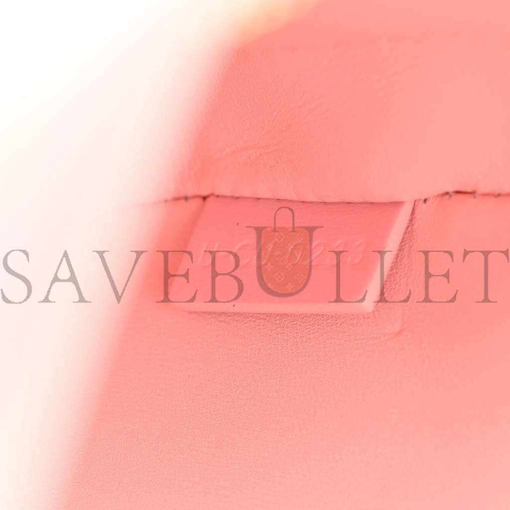 Ce**e shiny calfskin medium croque bag pink (20*16*3cm)