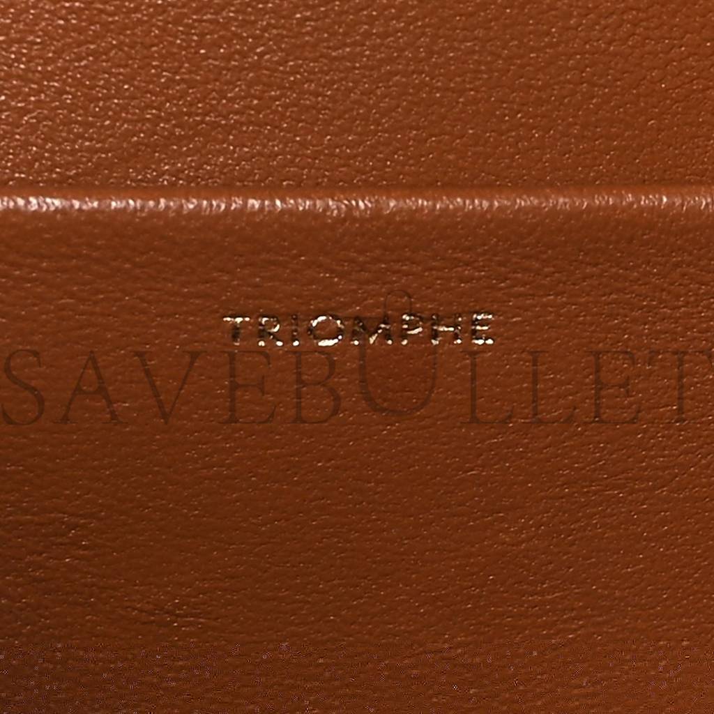 Ce**e canvas calfskin triomphe shoulder bag white (21*11*5cm)