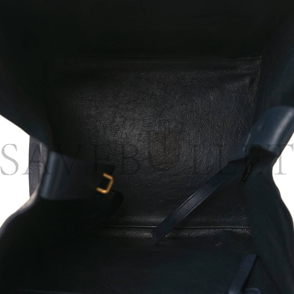 Ce**e crocodile embossed calfskin medium phantom luggage navy blue (30*27*24cm)