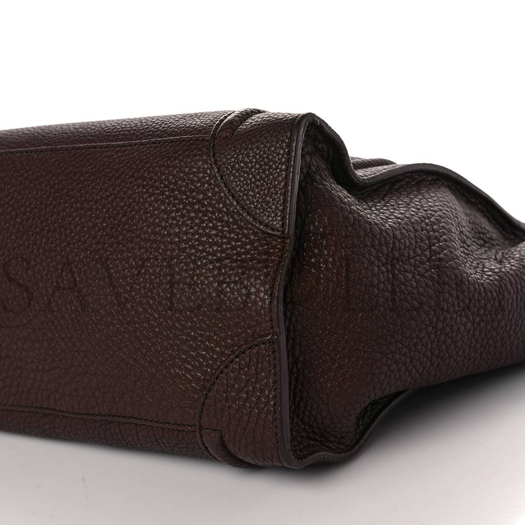 Ce**e drummed calfskin mini luggage dark brown (30*29*18cm)