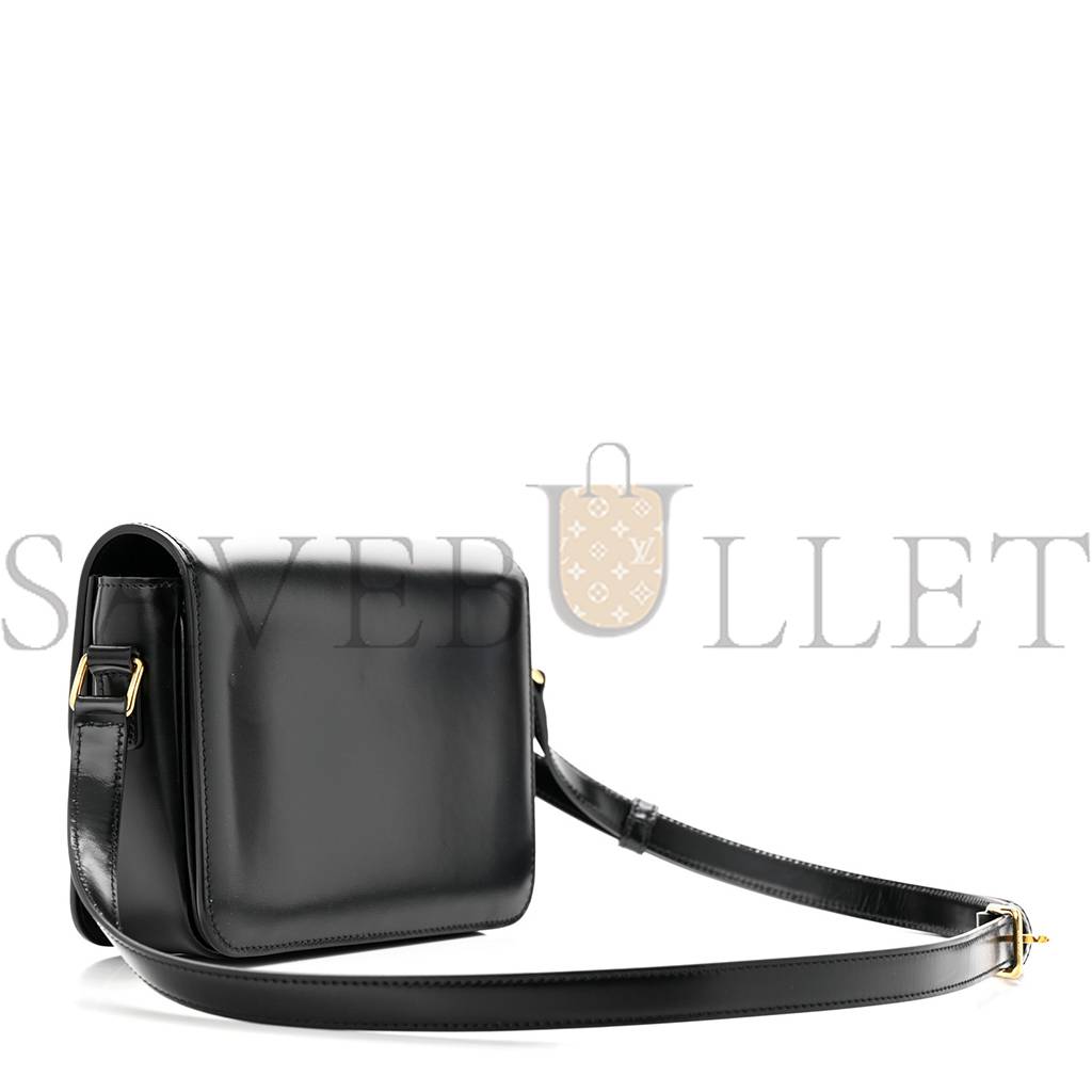 Ce**e shiny calfskin teen triomphe black (19*14*6cm)