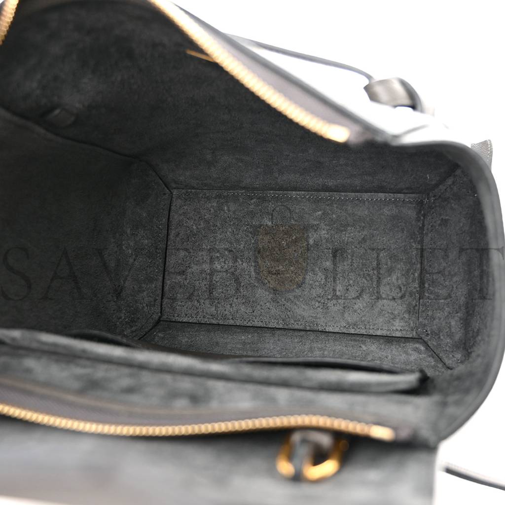 Ce**e baby grained calfskin micro belt bag grey (24*21*14cm)