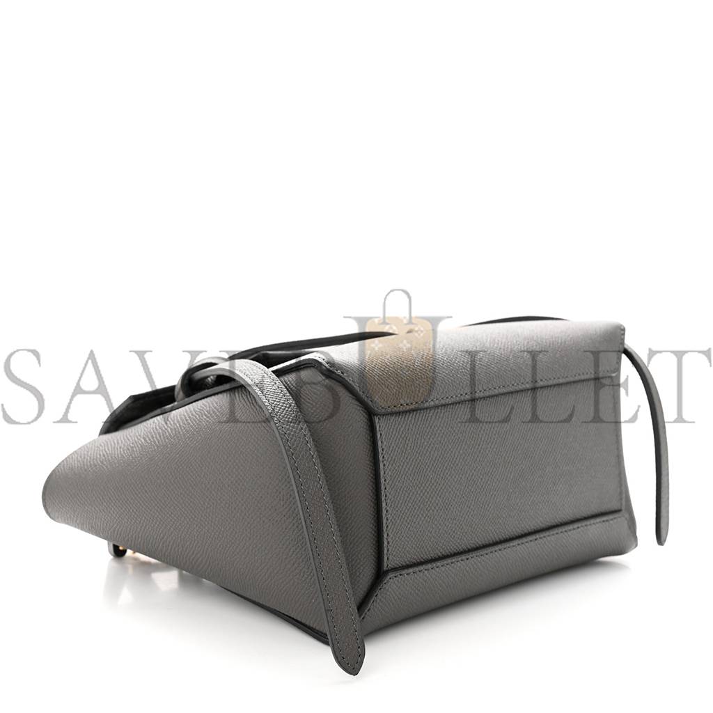 Ce**e grained calfskin nano belt bag grey (20*17*11cm)