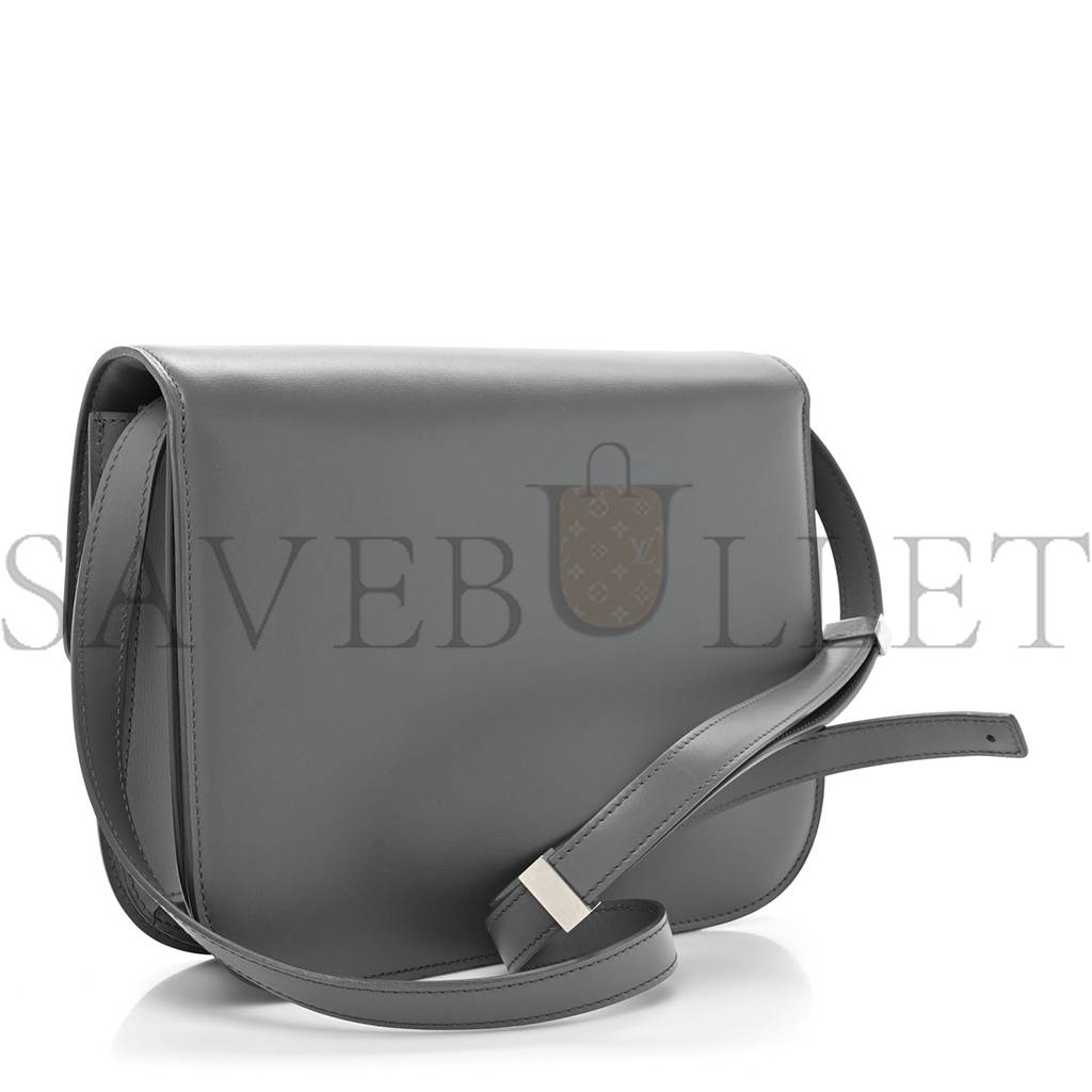 Ce**e box calfskin medium classic box flap bag zinc (23*18*6cm)