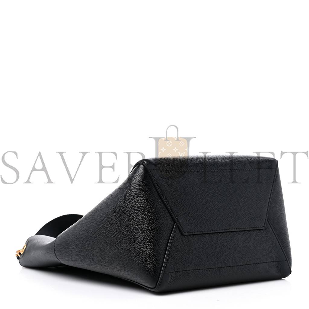 Ce**e soft grained calfskin sangle bucket bag black (32*22*17cm)