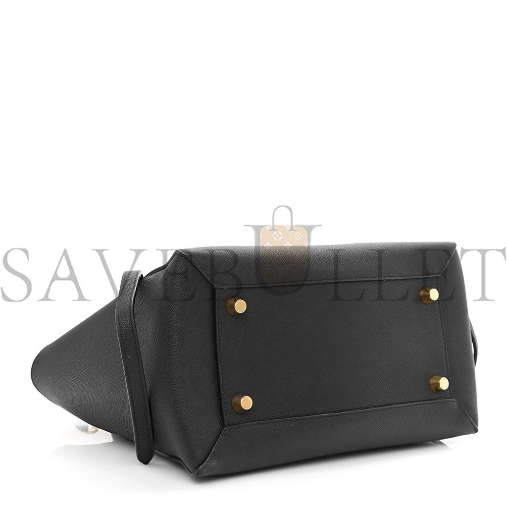 Ce**e grained calfskin mini belt bag black (28*25*16cm)
