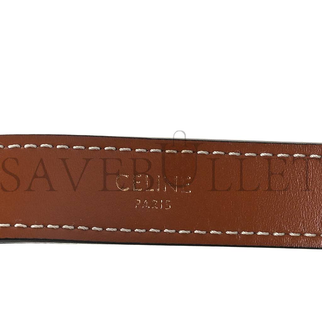 Ce**e canvas calfskin ava triomphe shoulder bag white (24*13*7cm)