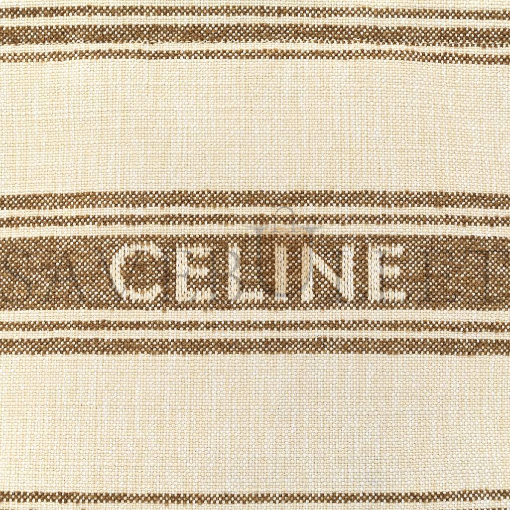 Ce**e canvas calfskin jacquard cabas tobacco tan (41*29*17cm)