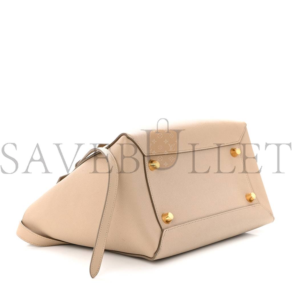 Ce**e grained calfskin mini belt bag light taupe (28*22*18cm)