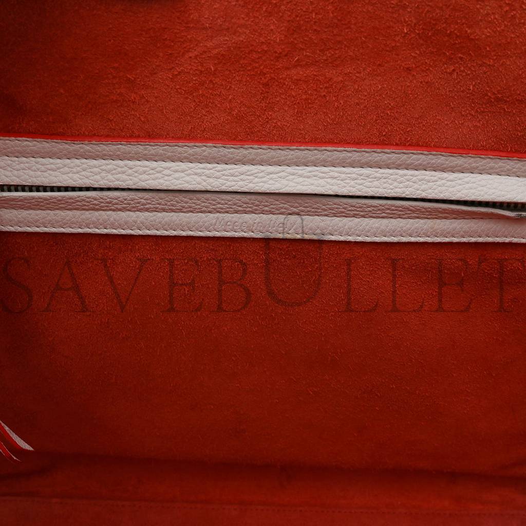 Ce**e grained calfskin medium phantom luggage white (30*29*24cm)