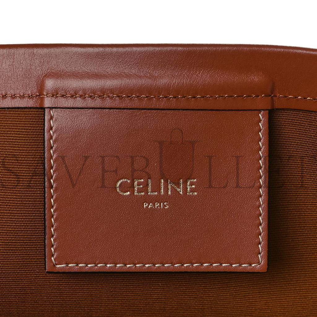 Ce**e calfskin canvas triomphe large couffin white (31*23*20cm)