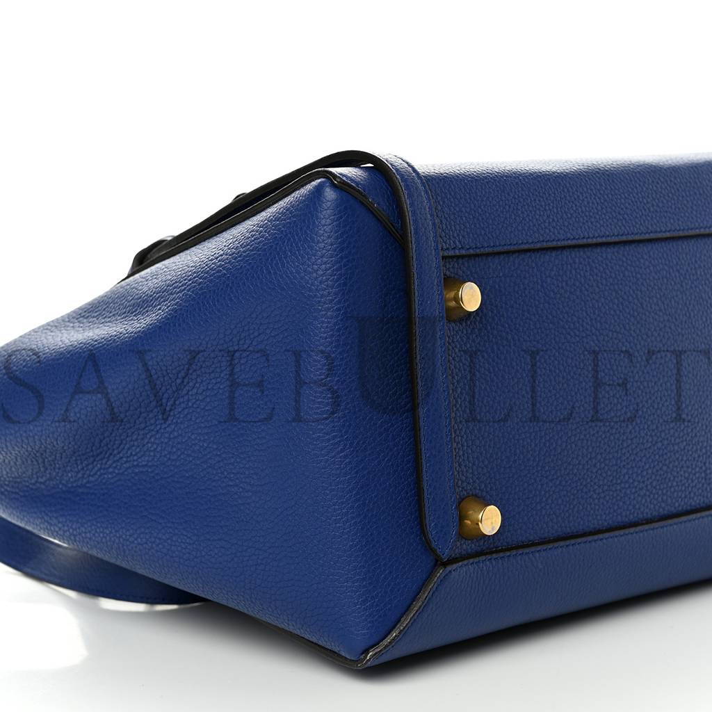 Ce**e grained calfskin mini belt bag indigo (28*23*16cm)
