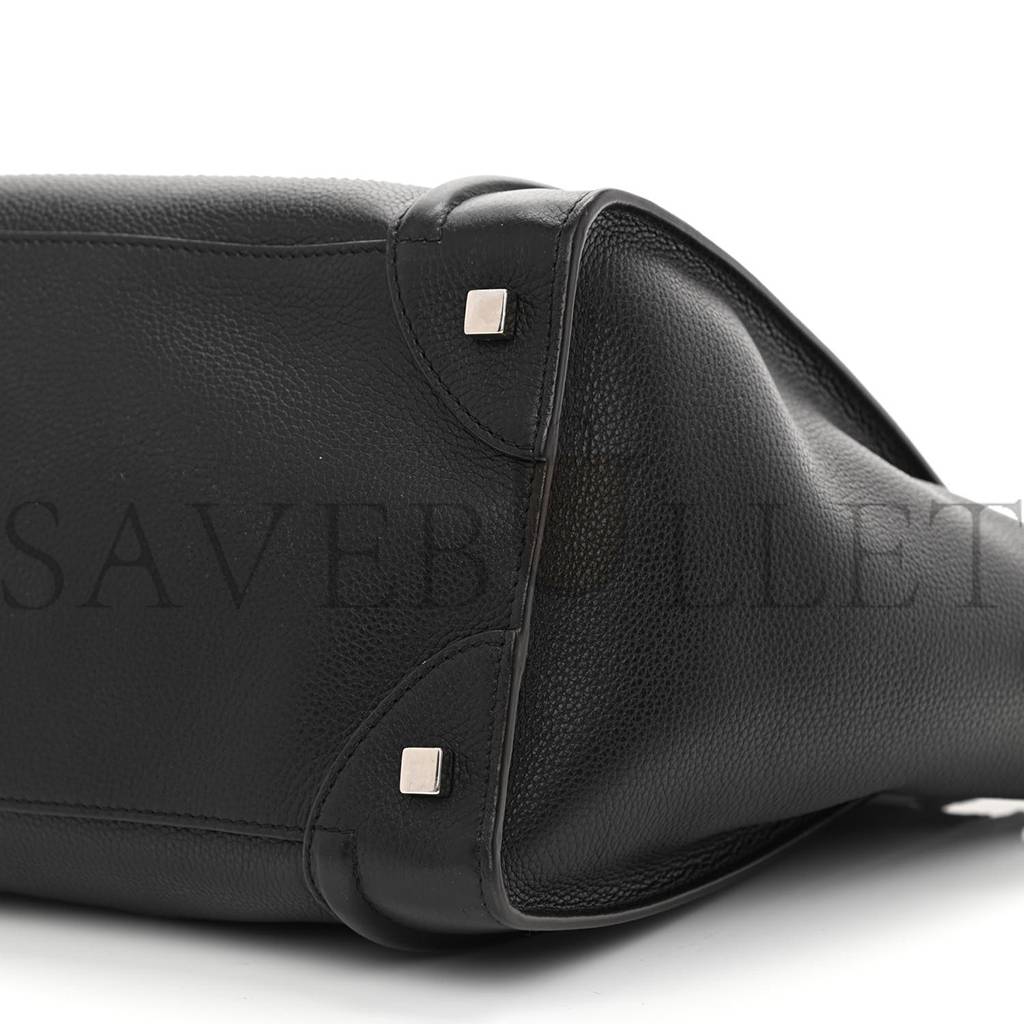 Ce**e drummed calfskin micro luggage black (26*26*14cm)