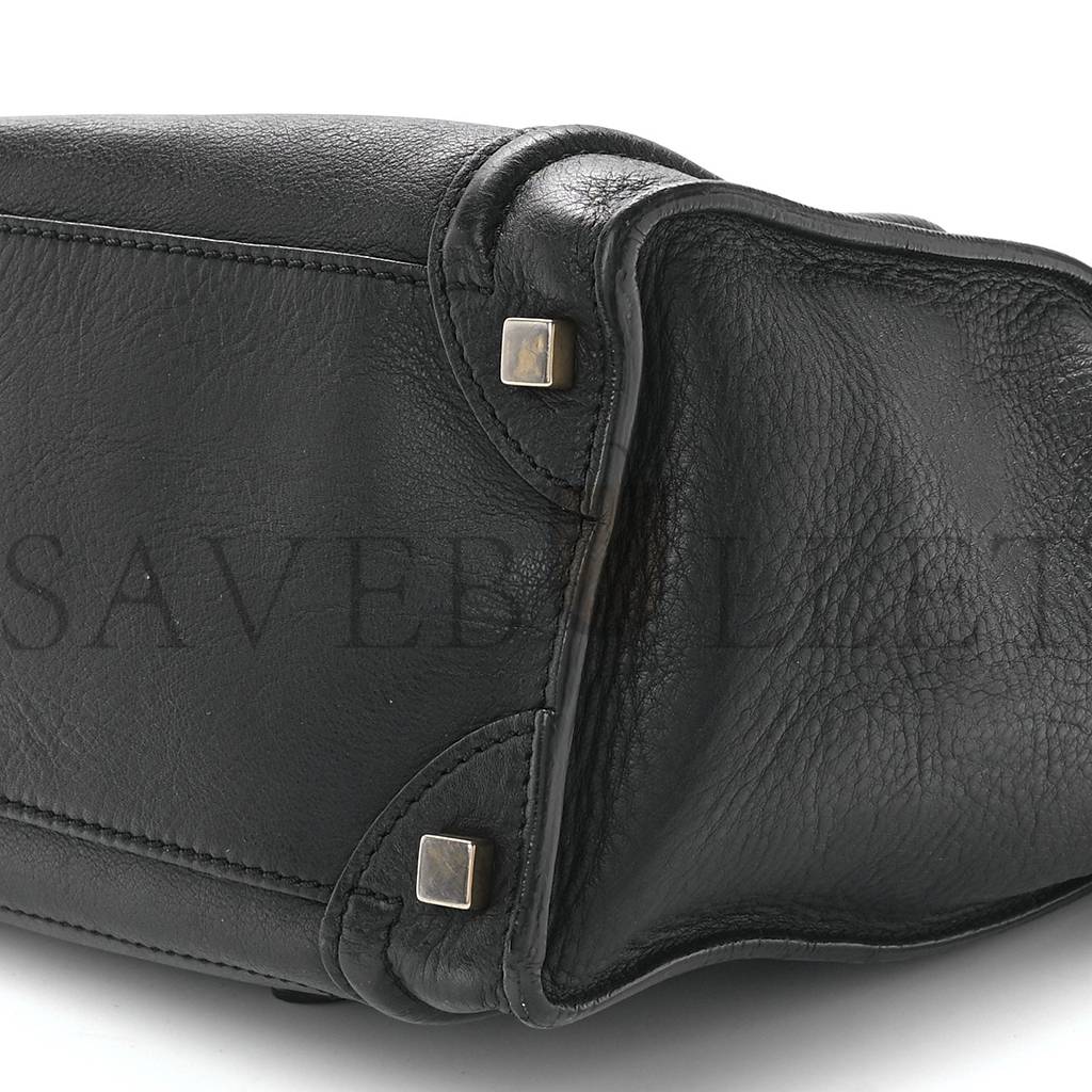 Ce**e smooth calfskin micro luggage black (26*26*14cm)